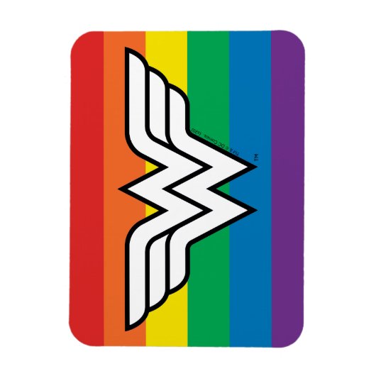 Wonder Woman Rainbow Logo Magneet (Verticaal)