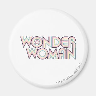Wonder Woman Rainbow Logo Magneet