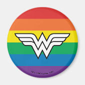 Wonder Woman Rainbow Logo Magneet (Voorkant)