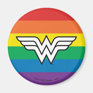Wonder Woman Rainbow Logo Magneet