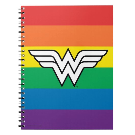 Wonder Woman Rainbow Logo Notitieboek (Voorkant)