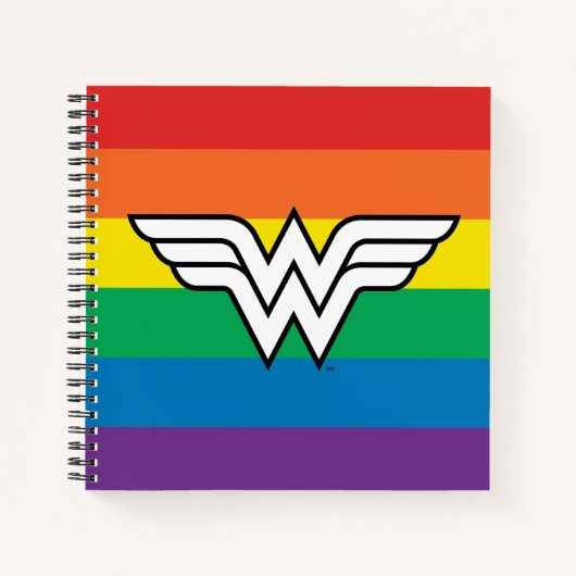 Wonder Woman Rainbow Logo Notitieboek (Voorkant)