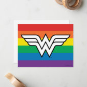 Wonder Woman Rainbow Logo Notitiekaartje (Voorkant / Achterkant in situ)