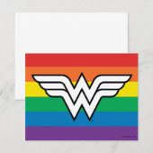Wonder Woman Rainbow Logo Notitiekaartje (Voorkant / Achterkant)