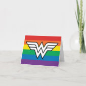 Wonder Woman Rainbow Logo Notitiekaartje (Voorkant)