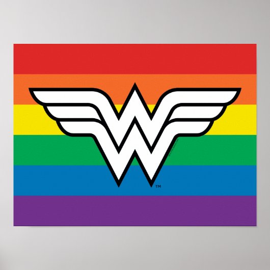 Wonder Woman Rainbow Logo Poster (Voorkant)