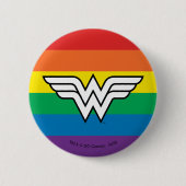 Wonder Woman Rainbow Logo Ronde Button 5,7 Cm (Voorkant)