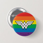 Wonder Woman Rainbow Logo Ronde Button 5,7 Cm (Voorkant /achterkant)