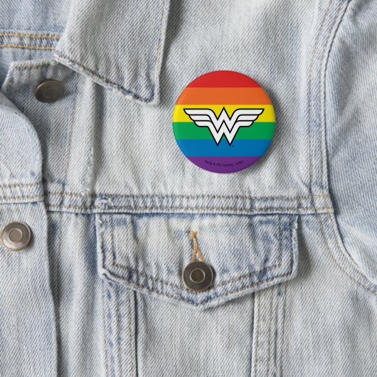 Wonder Woman Rainbow Logo Ronde Button 5,7 Cm (In situ)
