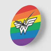 Wonder Woman Rainbow-Logo Ronde Klok (Hoek)