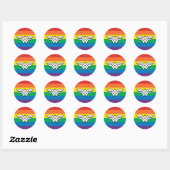 Wonder Woman Rainbow Logo Ronde Sticker (Vel)