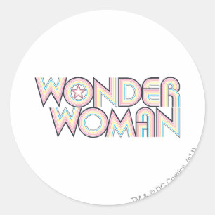 Wonder Woman Rainbow Logo Ronde Sticker