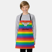 Wonder Woman Rainbow Logo Schort (Gedragen)