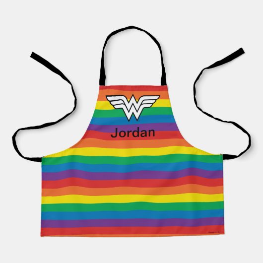 Wonder Woman Rainbow Logo Schort (Voorkant)