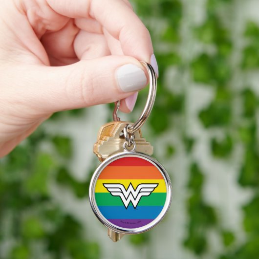 Wonder Woman Rainbow Logo Sleutelhanger (Hand)