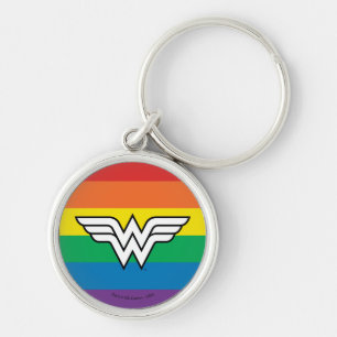 Wonder Woman Rainbow Logo Sleutelhanger