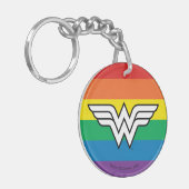 Wonder Woman Rainbow Logo Sleutelhanger (Voorkant Links)