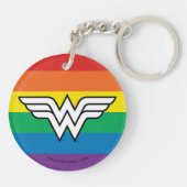 Wonder Woman Rainbow Logo Sleutelhanger (Achterkant)