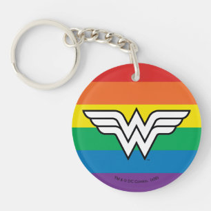 Wonder Woman Rainbow Logo Sleutelhanger