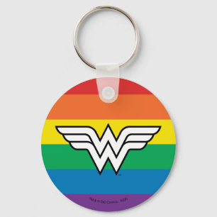 Wonder Woman Rainbow Logo Sleutelhanger
