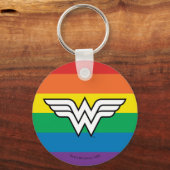 Wonder Woman Rainbow Logo Sleutelhanger (Voorkant)
