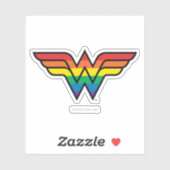 Wonder Woman Rainbow Logo Sticker (Vel)