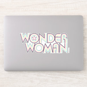 Wonder Woman Rainbow Logo Sticker