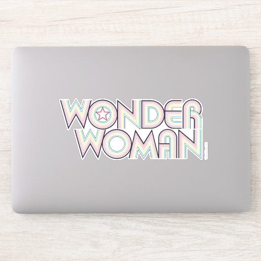 Wonder Woman Rainbow Logo Sticker (Computer)