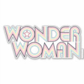 Wonder Woman Rainbow Logo Sticker (Voorkant)