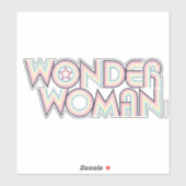 Wonder Woman Rainbow Logo Sticker (Vel)
