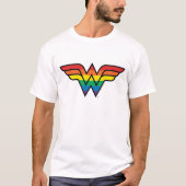 Wonder Woman Rainbow-Logo T-shirt (Voorkant)