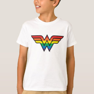 Wonder Woman Rainbow-Logo T-shirt