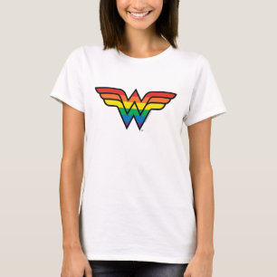 Wonder Woman Rainbow-Logo T-shirt