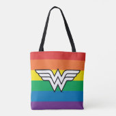 Wonder Woman Rainbow Logo Tote Bag (Achterkant)