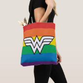 Wonder Woman Rainbow Logo Tote Bag (Dichtbij)