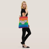 Wonder Woman Rainbow Logo Tote Bag (Op model)