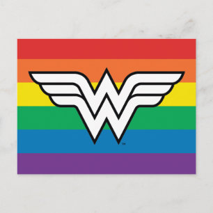 Wonder Woman Rainbow Logo Uitnodiging Briefkaart
