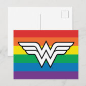 Wonder Woman Rainbow Logo Uitnodiging Briefkaart (Voorkant / Achterkant)