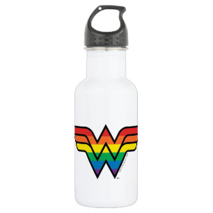 Wonder Woman Rainbow-Logo Waterfles