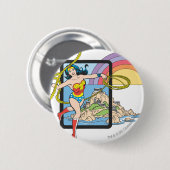 Wonder Woman Rainbow Ronde Button 5,7 Cm (Voorkant /achterkant)