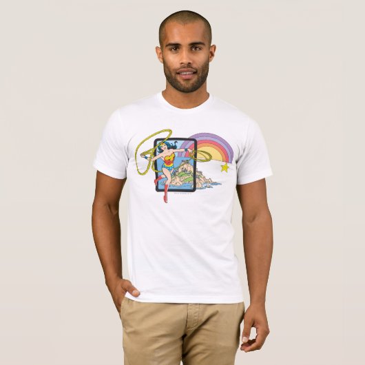 Wonder Woman Rainbow T-shirt (Voorkant volledig)