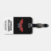 Wonder Woman Red Blue Gradient Logo Bagagelabel (Achterkant horizontaal)