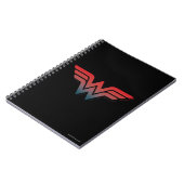 Wonder Woman Red Blue Gradient Logo Notitieboek (Linkerzijde)
