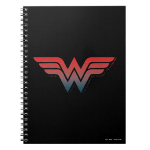 Wonder Woman Red Blue Gradient Logo Notitieboek