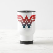 Wonder Woman Red Blue Gradient Logo Reisbeker (Center)