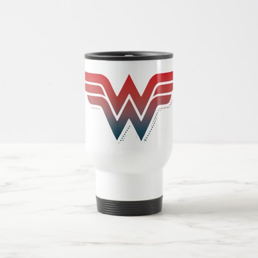 Wonder Woman Red Blue Gradient Logo Reisbeker (Center)
