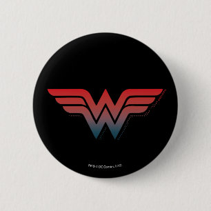 Wonder Woman Red Blue Gradient Logo Ronde Button 5,7 Cm