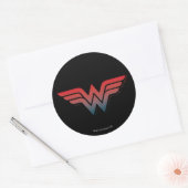 Wonder Woman Red Blue Gradient Logo Ronde Sticker (Envelop)