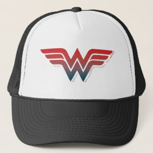 Wonder Woman Red Blue Gradient Logo Trucker Pet