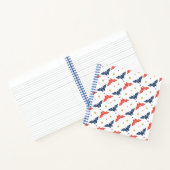 Wonder Woman Red & Blue Logo Pattern Notitieboek (Binnen)